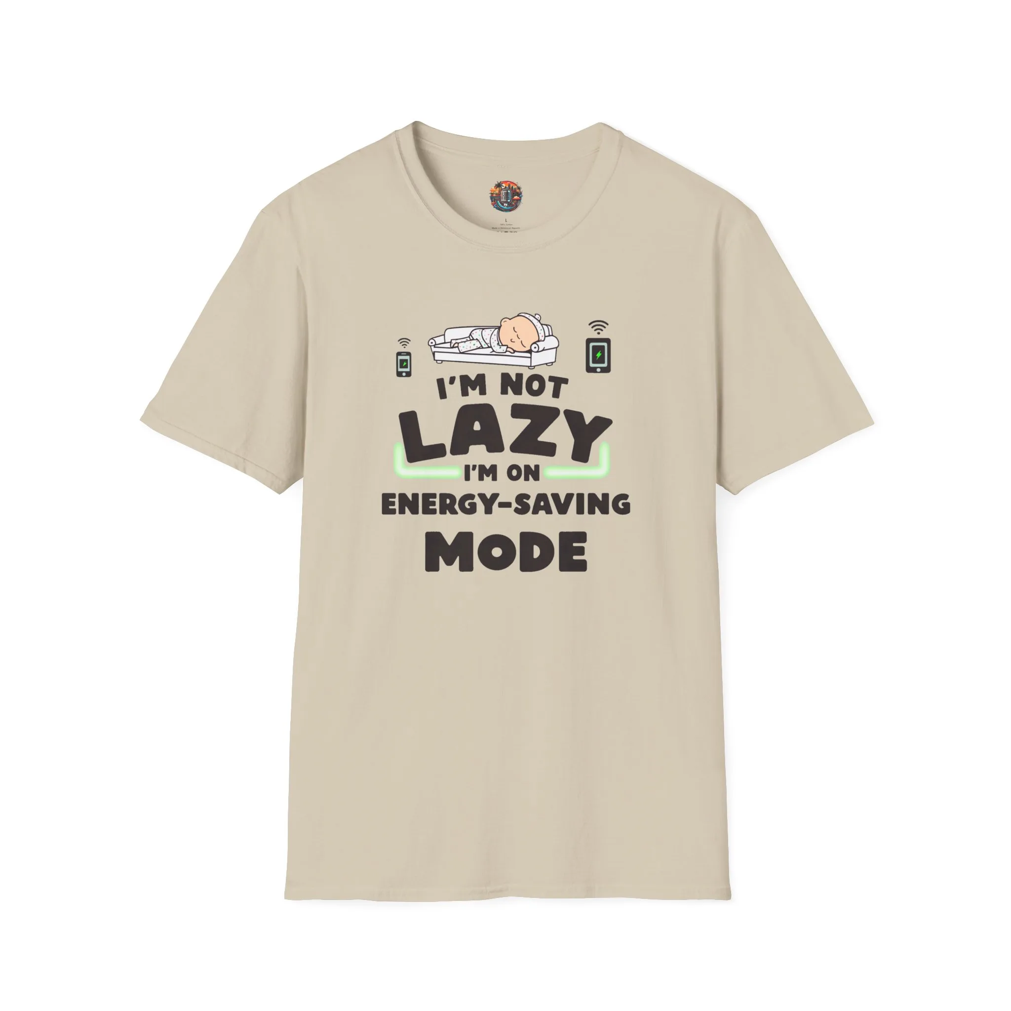 "I'm Not Lazy I'm on Energy-Saving Mode" Unisex Softstyle T-Shirt - Image 11