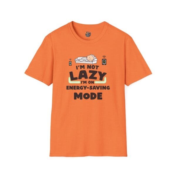 "I'm Not Lazy I'm on Energy-Saving Mode" Unisex Softstyle T-Shirt - Image 9