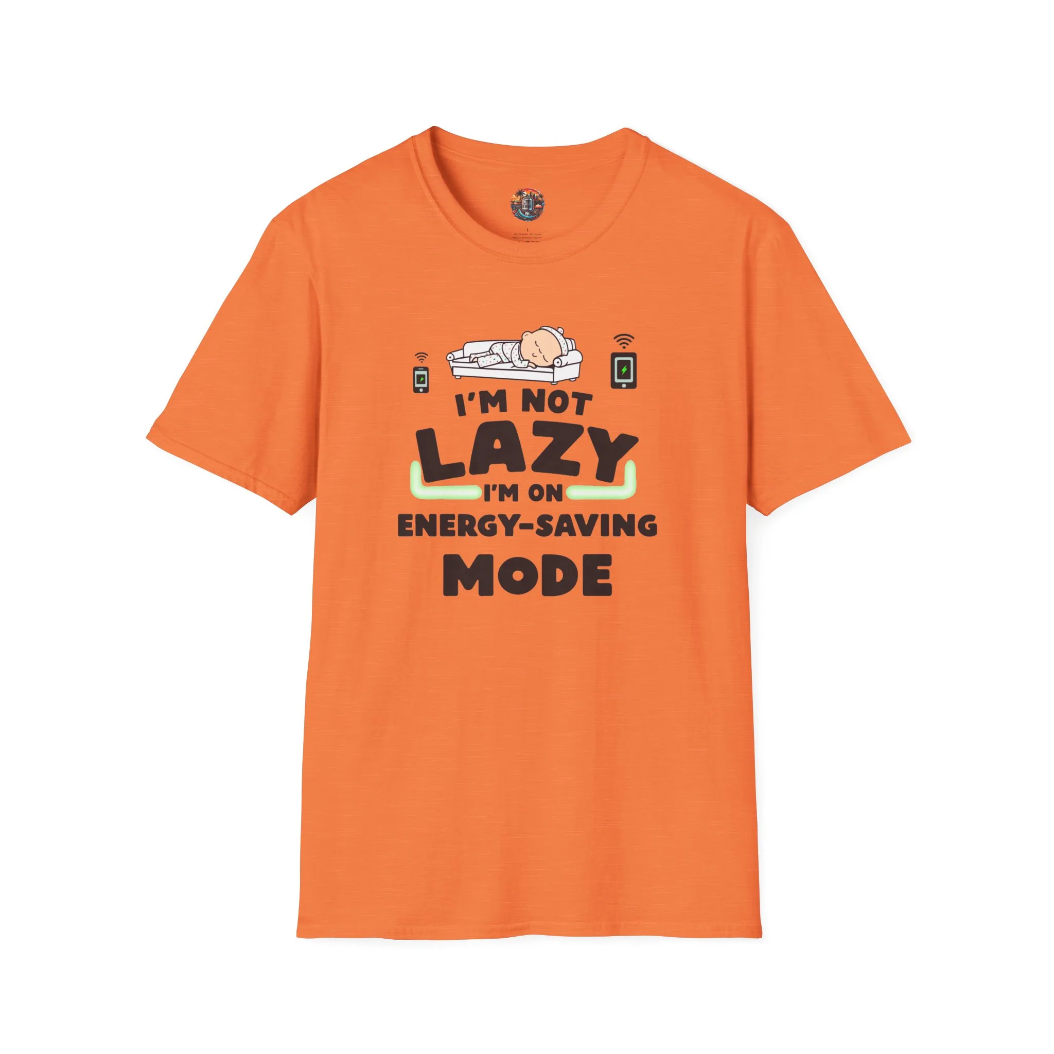 "I'm Not Lazy I'm on Energy-Saving Mode" Unisex Softstyle T-Shirt - Image 9