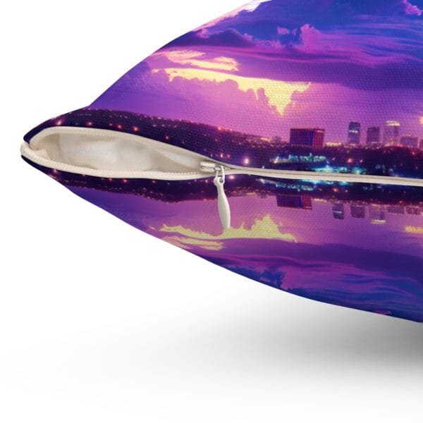 Purple Clouds Serenity Spun Polyester Square Pillow - Image 6