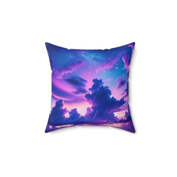 Purple Clouds Serenity Spun Polyester Square Pillow - Image 2