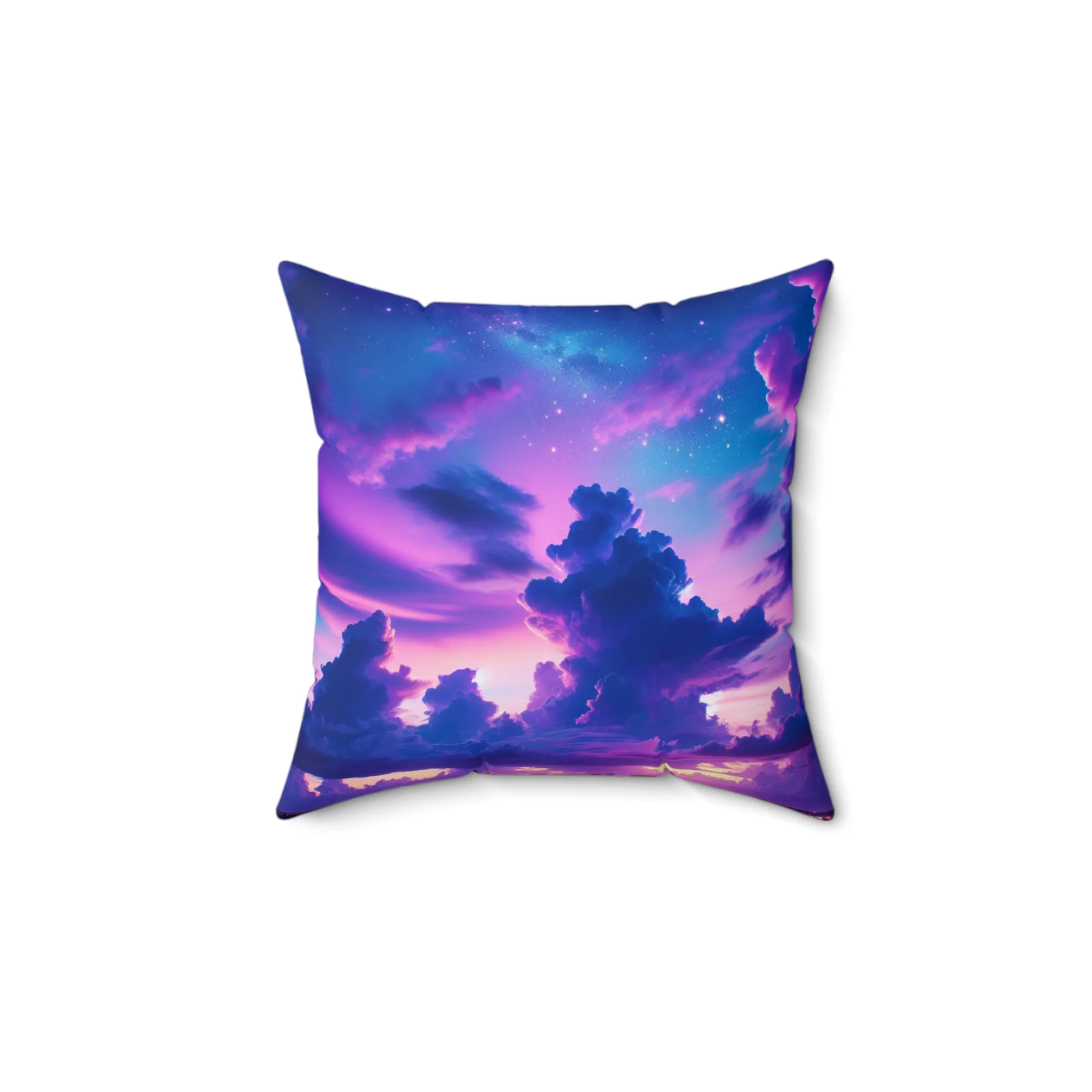 Purple Clouds Serenity Spun Polyester Square Pillow - Image 2