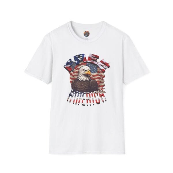 "Free America" Eagle Unisex Soft-Style T-Shirt - Image 7