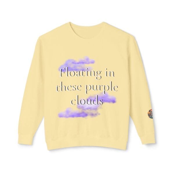 "Floating Above" Lyric Unisex Lightweight Crewneck Sweatshirt - Image 5