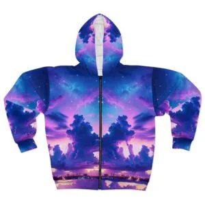 Purple Clouds Dreamscape Unisex Zip Hoodie