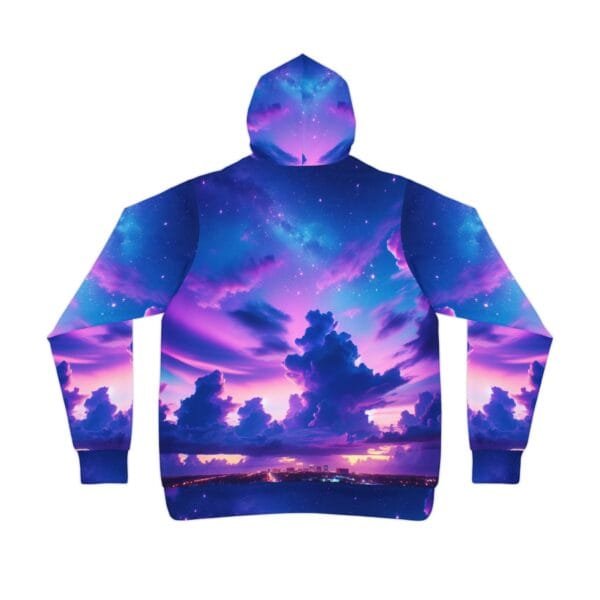 Purple Clouds Dreamscape Athletic Hoodie - Image 2