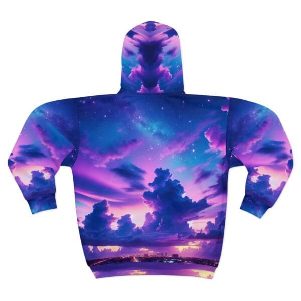 Purple Clouds Dreamscape Unisex Zip Hoodie - Image 2