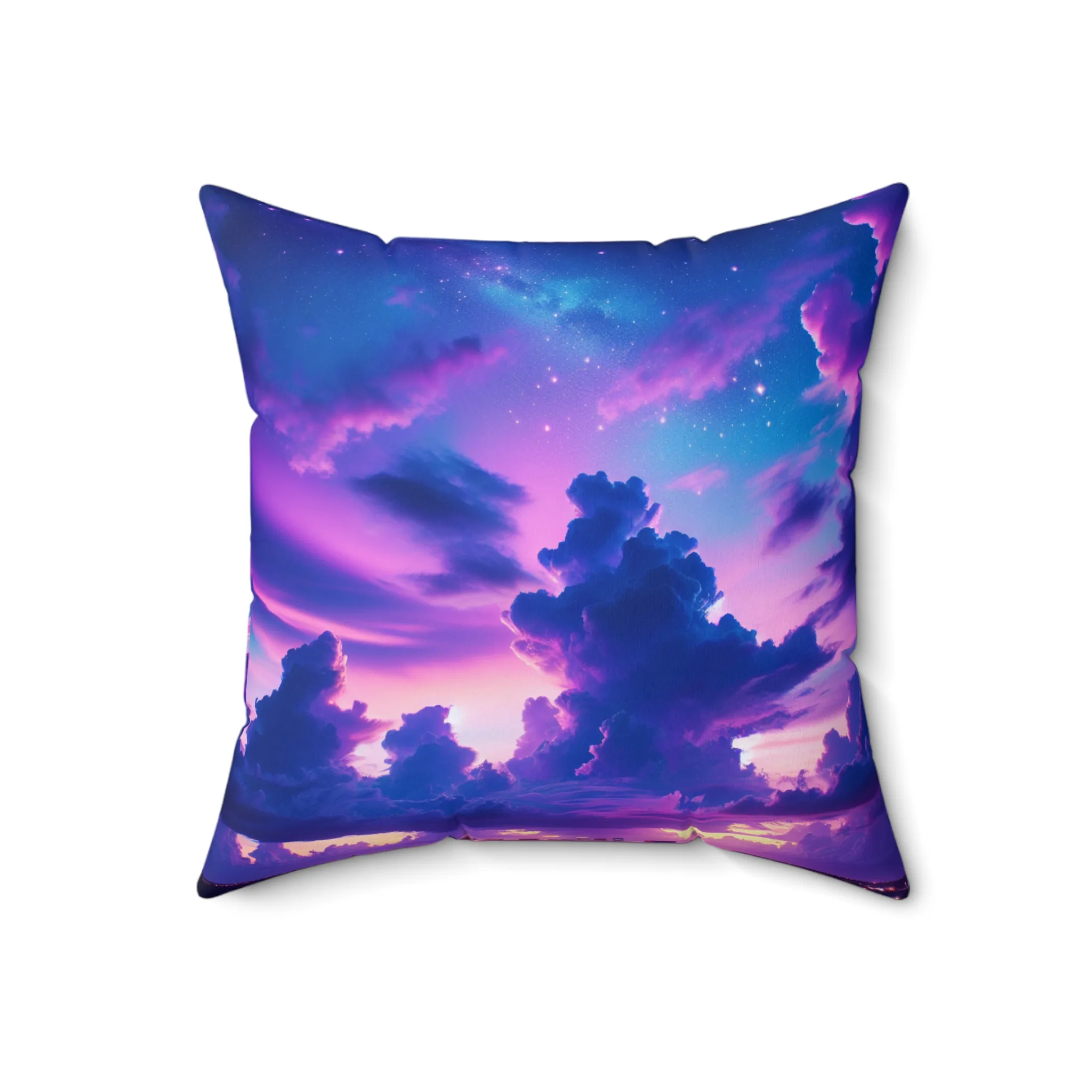 Purple Clouds Serenity Spun Polyester Square Pillow - Image 8