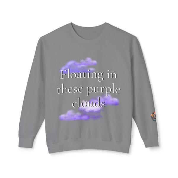 "Floating Above" Lyric Unisex Lightweight Crewneck Sweatshirt - Image 13