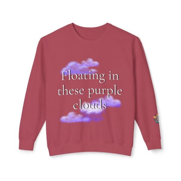 "Floating Above" Lyric Unisex Lightweight Crewneck Sweatshirt - Image 9
