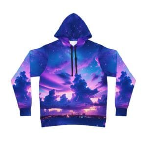 Purple Clouds Dreamscape Athletic Hoodie