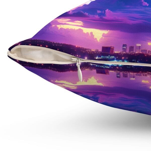 Purple Clouds Serenity Spun Polyester Square Pillow - Image 3