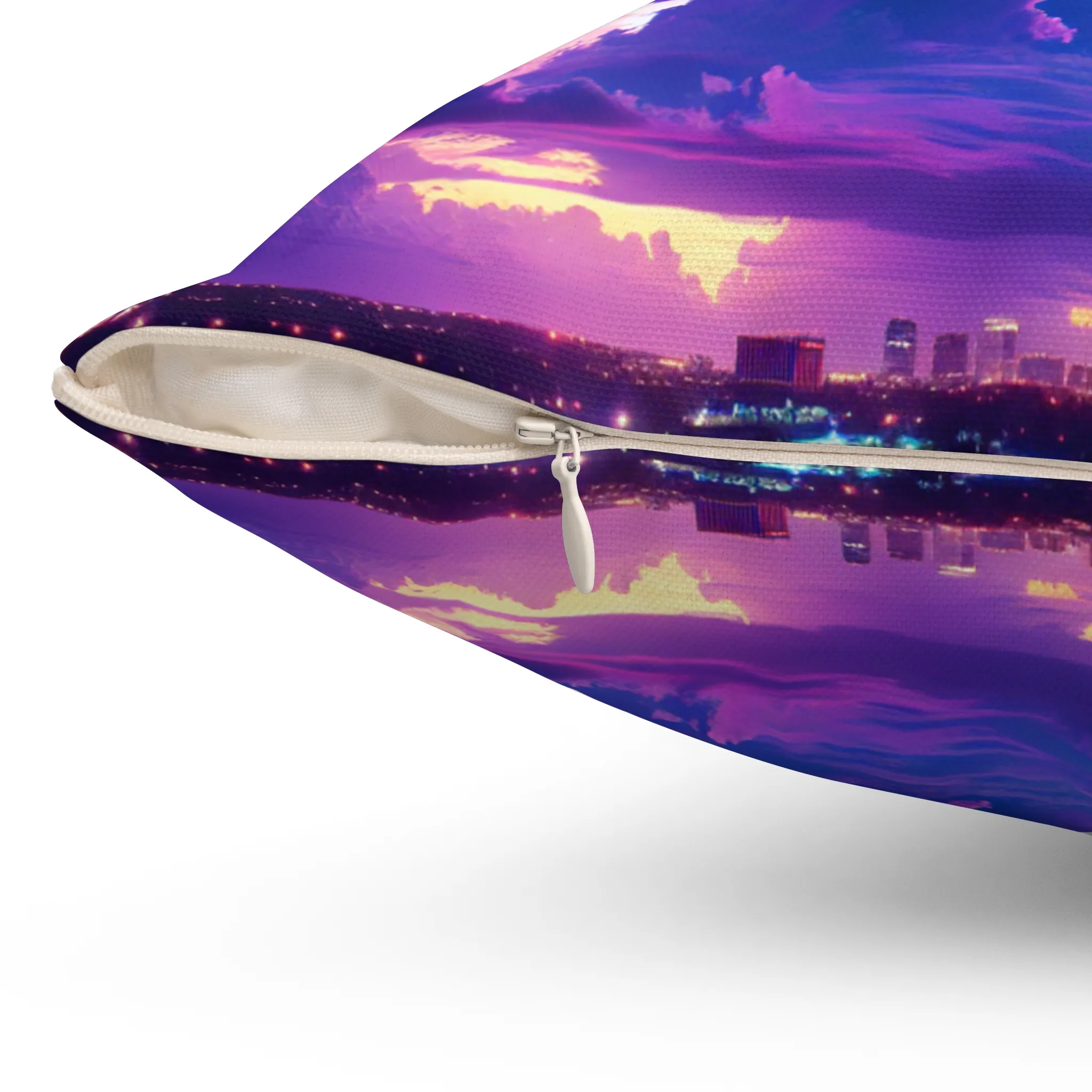 Purple Clouds Serenity Spun Polyester Square Pillow - Image 3
