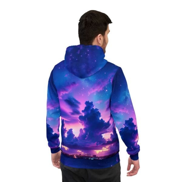 Purple Clouds Dreamscape Athletic Hoodie - Image 4