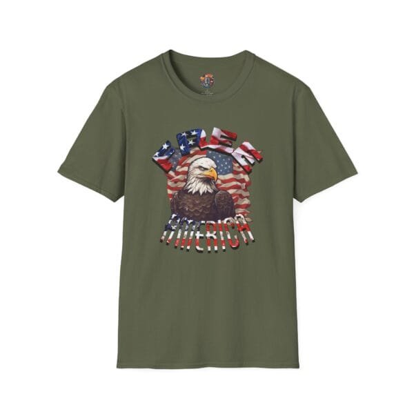 "Free America" Eagle Unisex Soft-Style T-Shirt - Image 9
