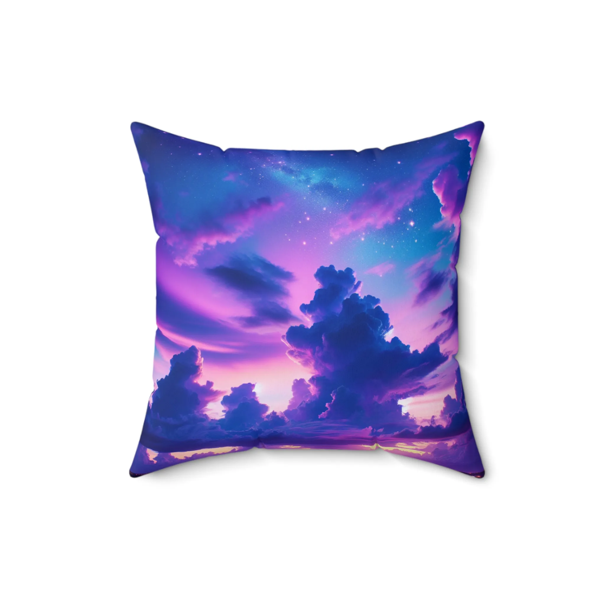 Purple Clouds Serenity Spun Polyester Square Pillow - Image 5