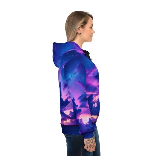 Purple Clouds Dreamscape Athletic Hoodie - Image 7