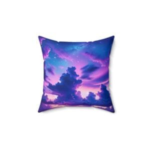Purple Clouds Serenity Spun Polyester Square Pillow