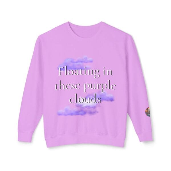 "Floating Above" Lyric Unisex Lightweight Crewneck Sweatshirt - Image 21