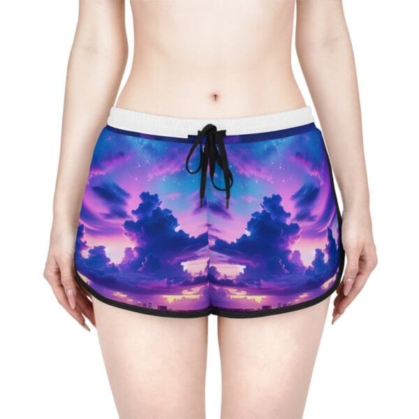 Purple Clouds Women's Relaxed Shorts - Image 3