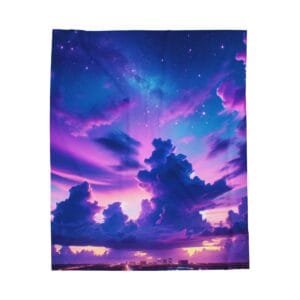 Purple Clouds Dreamscape Velveteen Plush Blanket
