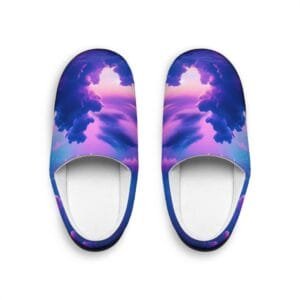 Purple Clouds Dreamscape Men's Indoor Slippers