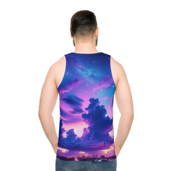 Purple Clouds Dreamscape Unisex Tank Top - Image 4