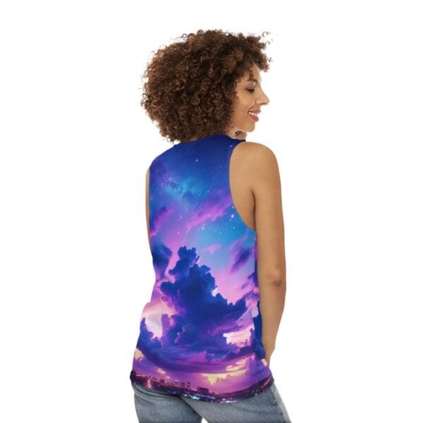 Purple Clouds Dreamscape Unisex Tank Top - Image 6